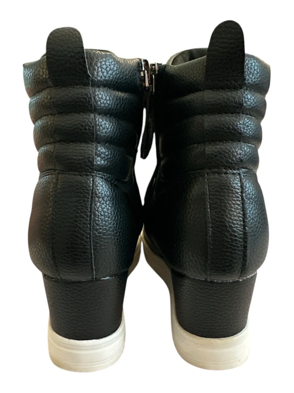 Catherine Malandrino ‘Lorna’ Black Lace Up Wedge Sneaker Boots | Size 7